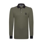 Polo Shirt Long Sleeve // Khaki  (M)