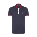 Polo Shirt Short Sleeve // Navy + Red Collar (3XL)