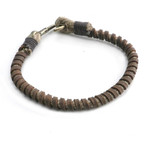 Fish Hook Leather // Wide Wrap Bracelet