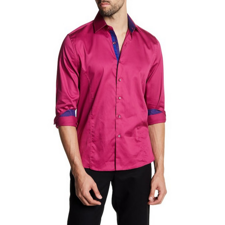 Joseph Slim-Fit Solid Dress Shirt // Plum (S)