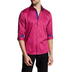 Joseph Slim-Fit Solid Dress Shirt // Plum (M)