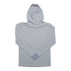 Finnegan L/S Hooded Knit // Blue + White Stripe (XL)
