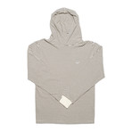 Finnegan L/S Hooded Knit // White + Black Stripe (XL)
