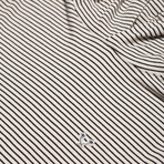 Finnegan L/S Hooded Knit // White + Black Stripe (M)