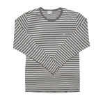 Ensign L/S Striped Knit // Grey + White Stripe (S)