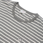 Ensign L/S Striped Knit // Grey + White Stripe (XL)