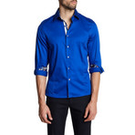 Joseph Slim-Fit Solid Dress Shirt // Royal (M)