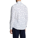 George Slim-Fit Printed Dress Shirt // White (XL)