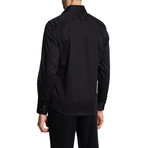 Max Slim-Fit Solid Dress Shirt // Black (XL)