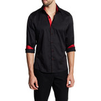Max Slim-Fit Solid Dress Shirt // Black (M)