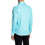 Max Slim-Fit Solid Dress Shirt // Turquoise (S)