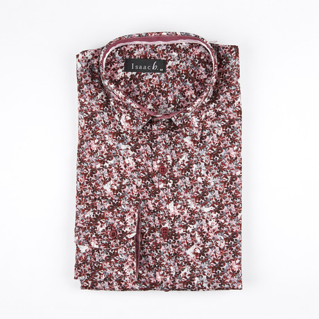 Kaleidoscope Button-Up Shirt // Burgundy (S)