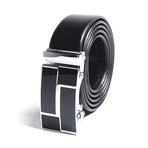 Christoff Automatic Adjustable Belt // Black + Silver