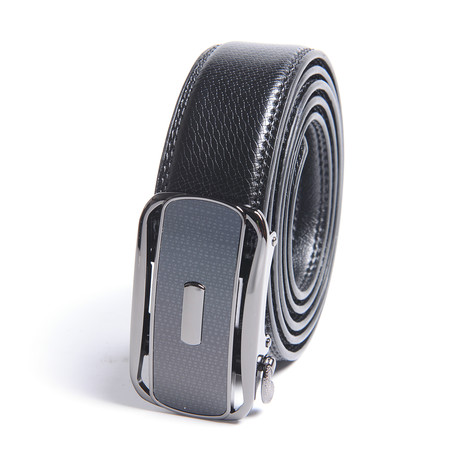 Marcus Automatic Adjustable Belt // Black + Silver