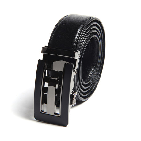 Daniello Automatic Adjustable Belt // Black + Gunmetal