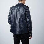 Cheltenham // Perfecto Leather Jacket // Navy (S)