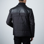 Limon Co // Quilted Front Bomber With Nylon Sleeves // Black (XS)