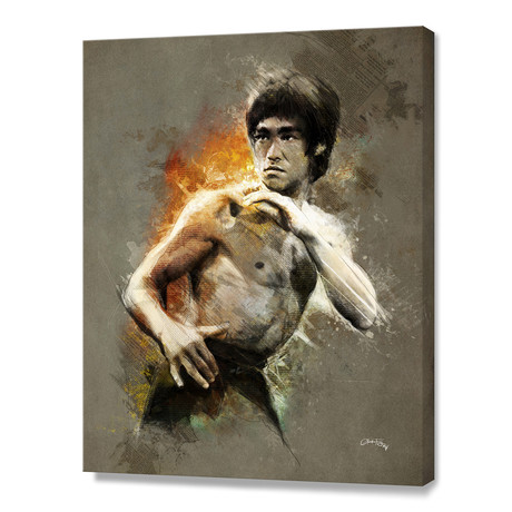 Bruce Lee (Stretched Canvas // 16"W x 20"H)