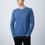 Beefy Long Sleeve Pocket Tee // Tidepool + Cranberry // Pack of 2 (M)