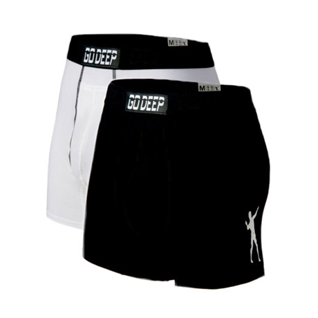 Double Pack set of Dual-Climate™ Underwear // White + Black (Small)