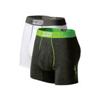Double Pack set of Dual-Climate™ Underwear // Gray + White (Small)