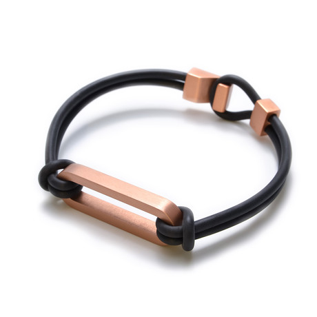 Binomial Bracelet // Copper Oval + Black (7.5'')