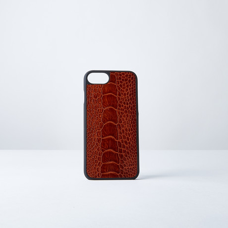 Ostrich Leg Phone Case // Cognac (iPhone 6/6s/7/8)