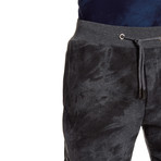 Fleece Color Block Pant // Dark Gray (M)