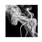 Black Smoke Abstract Square (54"W x  54"H x 1.25"D)