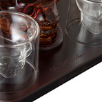 Skull Decanter + Shot Glasses