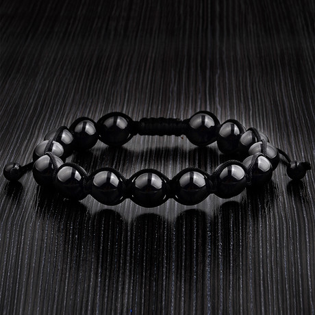 Onyx Polished Adjustable Bracelet // Black