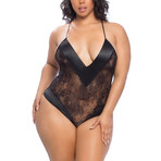 Roxanne Lace Teddy // Black // Plus (1X)