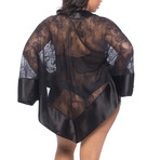 Roxanne Handkerchief Robe // Black // Plus