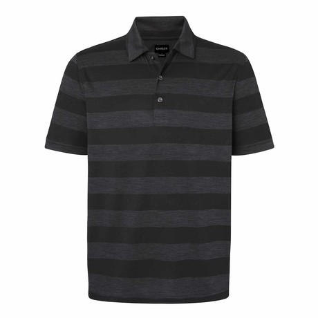Charter Striped Short-Sleeve Top // Gray + Black (S)
