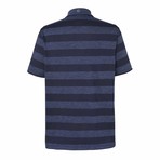 Charter Striped Short-Sleeve Polo // Indigo + Midnight (XL)