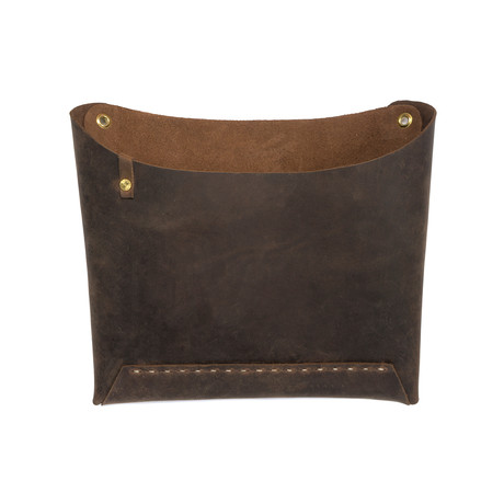 Leather Wall Pocket (Dark Brown)