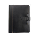 Large Leather Composition Notebook + Buckle (Dark Brown)
