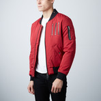 Spleen Nylon Flight Jacket // Red (XL)