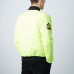 Spleen Nylon Flight Jacket // Neon Yellow (S)