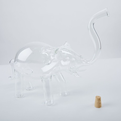Handcrafted Elephant Glass Bottle