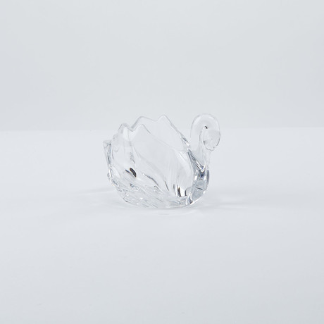 Crystal Swan Figurine + Tea Light Votive