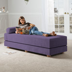 Alon // Chenille Daybed + Fold-Out // Queen (Plum)