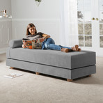 Alon // Chenille Daybed + Fold-Out // Queen (Plum)