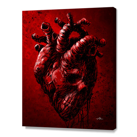 Heartskull // Stretched Canvas (16"W x 20"H x 1.5"D)