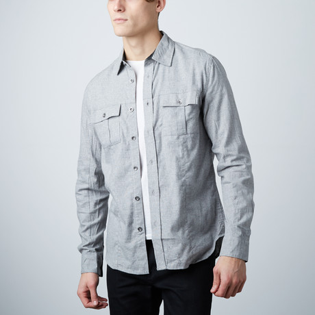 Grayson Woven Top // Charcoal (S)