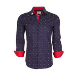Suslo Couture  Anchor Button Down Shirt // Navy (S)