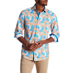 Suslo Couture Paisley Button Down Shirt // White (S)