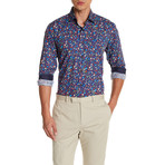 Suslo Couture Paint Dots Button Down Shirt // Black (S)