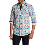 Suslo Couture Musical Button Down Shirt // White (S)