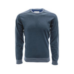 Baja Long Sleeve Sweatshirt // Slate Blue + Silk White (L)